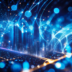 Abstract network technology design 