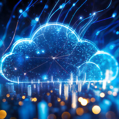 Cloud computing connect abstract design