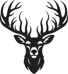 Dear Head silhouette vector art illustration eps