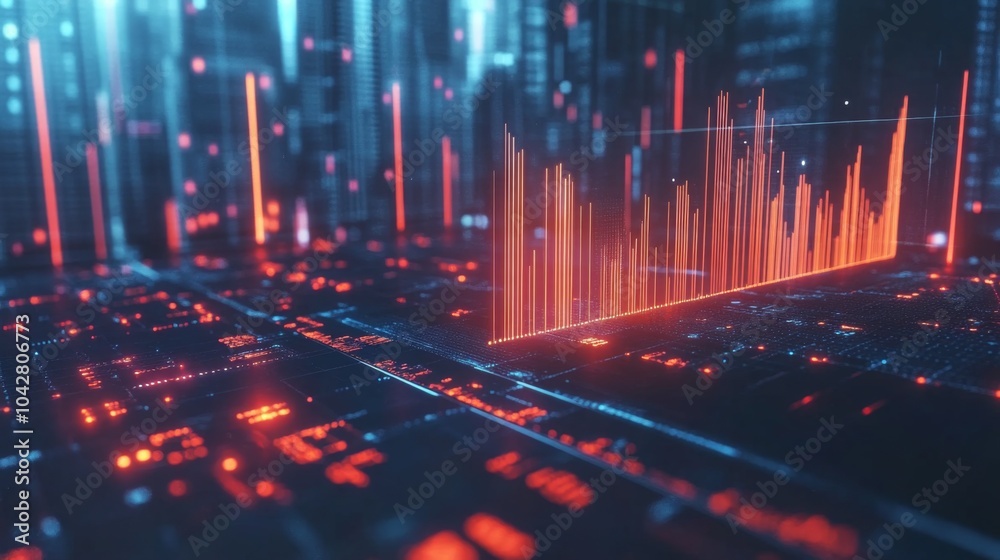 Poster digital data analysis with graph visualization elements