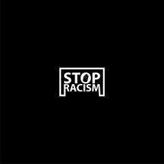  Stop racism icon sign icon isolated on dark background