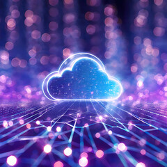 Cloud computing connect abstract design