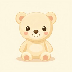 Obraz premium Cute cartoon teddy bear illustration.
