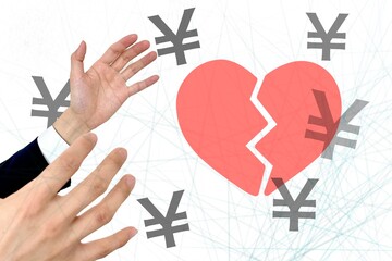 金銭問題で心が壊れる男性のイメージ