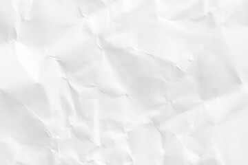 Crumpled white paper texture background. Wrinkled paper surface abstract background.	