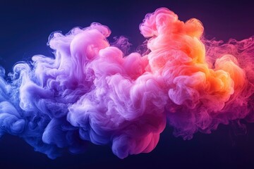 Obraz premium Abstract Swirling Smoke with Violet, Pink, and Orange Hues