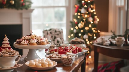 Cozy Christmas Party with Tea and Treats