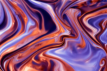 Obraz premium Abstract blue and orange marbled texture background
