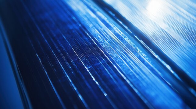 An extreme close-up of a quantum dot enhanced solar cell, showing improved light absorption and conversion efficiency, Solar technology style