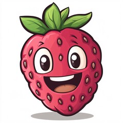 Obraz premium A cartoon pineberry with a happy expression