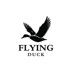 Flying duck icon vector illustration