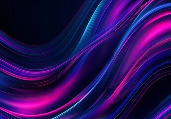 Fototapeta premium Dynamic Waves of Colorful Light in Abstract Digital Art