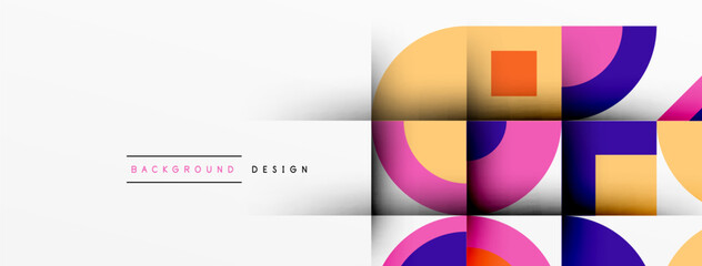 Naklejka premium Modern geometrical abstract background - circles. Business or technology presentation design