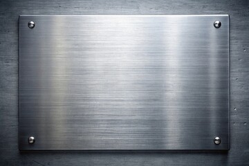 Fine brushed wide metal aluminum plate with scratches and dents