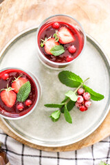 Panna Cotta et Coulis de Fraises du Jardin
