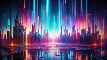 Digital abstract noise effect with glitch distortion texture background