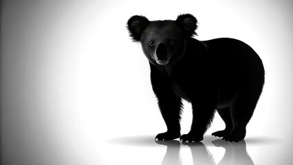 Obraz premium Koala bear silhouette against sunset sky