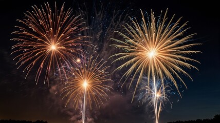 fireworks in the night sky