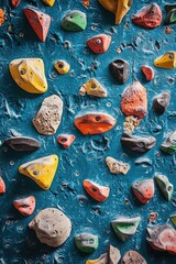 Rock Climbing Wall Close-Up
