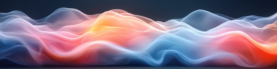 Obraz premium Abstract flowing waves in vibrant colors creating a dynamic visual.