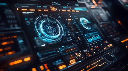 Fototapeta premium Futuristic Investment Portfolio Showcasing Cutting Edge Innovations and Holographic Displays