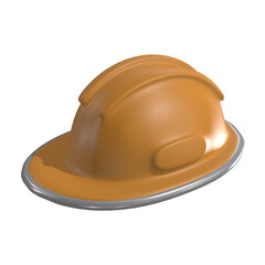 Fototapeta premium Helmet 3D Construction icon with Transparent Background
