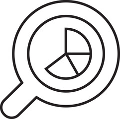 Magnifier and Pie Chart Icon