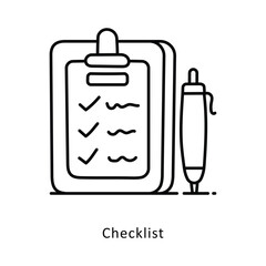 Checklist Outline isometric stock illustration. EPS File stock illustration