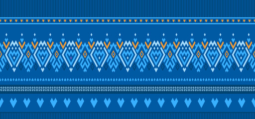 thai traditional silk blue phuthai