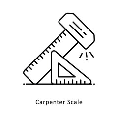 Carpenter Scale Outline isometric stock illustration. EPS File stock illustration