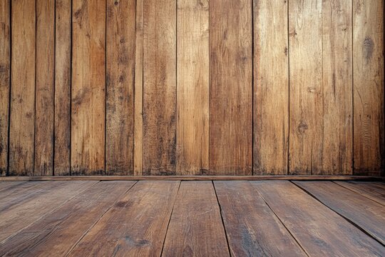 Wooden wall and floor background.