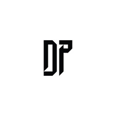 DP monogram logo design letter text name symbol monochrome logotype alphabet character simple logo