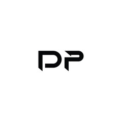 DP monogram logo design letter text name symbol monochrome logotype alphabet character simple logo