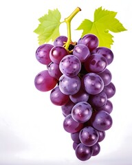 Fototapeta premium Bunch of grapes on white background