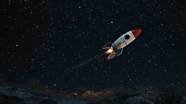 Rocket Launch Towards the Stars