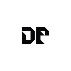 Obraz premium DP monogram logo design letter text name symbol monochrome logotype alphabet character simple logo