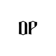 DP monogram logo design letter text name symbol monochrome logotype alphabet character simple logo