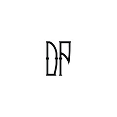 DP monogram logo design letter text name symbol monochrome logotype alphabet character simple logo