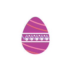 Decorated easter egg icon Easter season Vector. Set of Easter eggs with different textures.