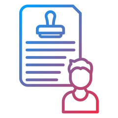 Supervisory Authority Vector Icon Style