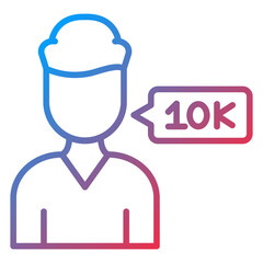 Macro influencer Vector Icon Style