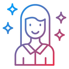 Female Celebrity Vector Icon Style
