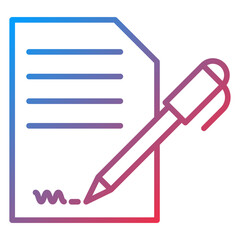 Signature Vector Icon Style