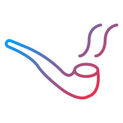 Smoking Pipe Vector Icon Style