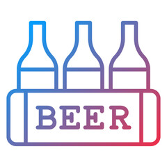 Pack of Beers Vector Icon Style