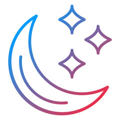 Obraz premium Moon Shine Vector Icon Style