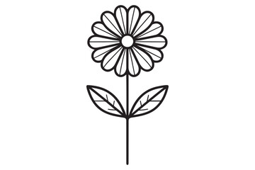 Line Art Flower Logo Design Icon Symbol Illustration 7.eps