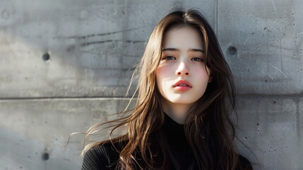 日本人の若いファッションモデル 女性