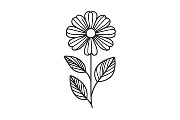 Line Art Flower Logo Design Icon Symbol Illustration 13.eps