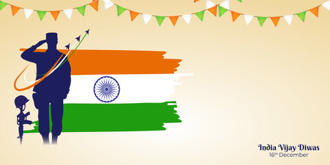 Vector illustration of Vijay Diwas social media template